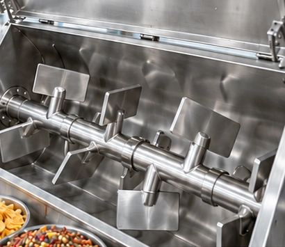 Illustrative paddle mixer interior