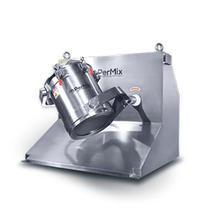 PerMix PTU Series 3D Mixer with rotating drum for gentle, multi-directional mixing of powders and granules